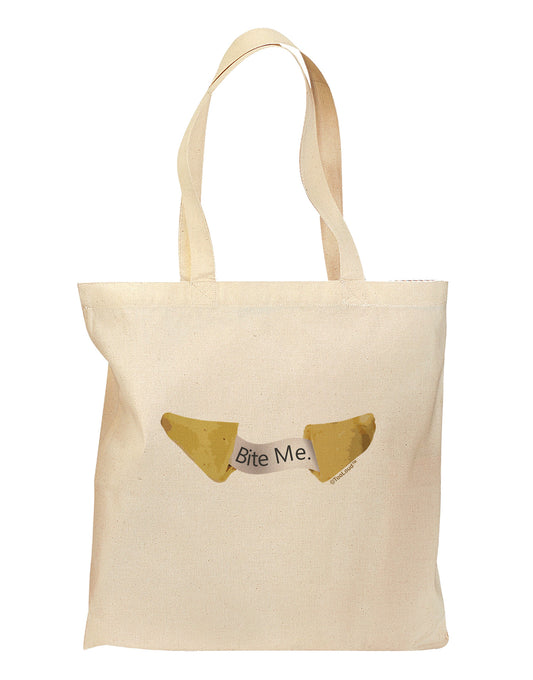 Bite Me - Fortune Cookie Grocery Tote Bag-Grocery Tote-TooLoud-Natural-Medium-Davson Sales