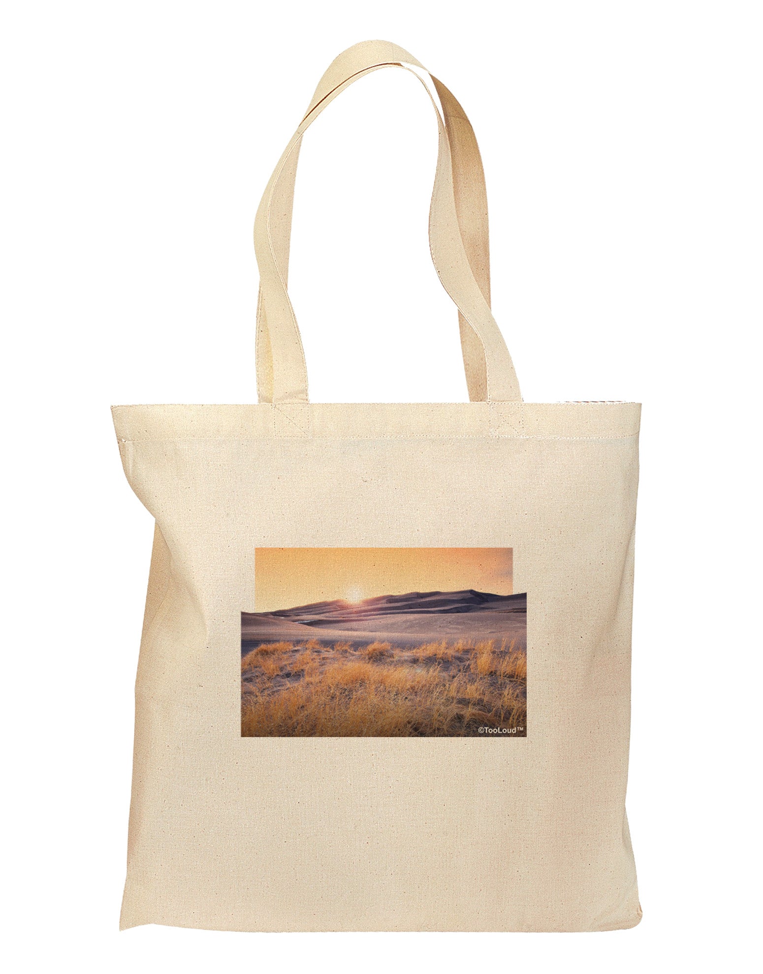 Colorado Sand Dunes Cutout Grocery Tote Bag-Grocery Tote-TooLoud-Natural-Medium-Davson Sales