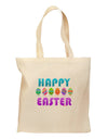 Happy Easter Decorated Eggs Grocery Tote Bag-Grocery Tote-TooLoud-Natural-Medium-Davson Sales