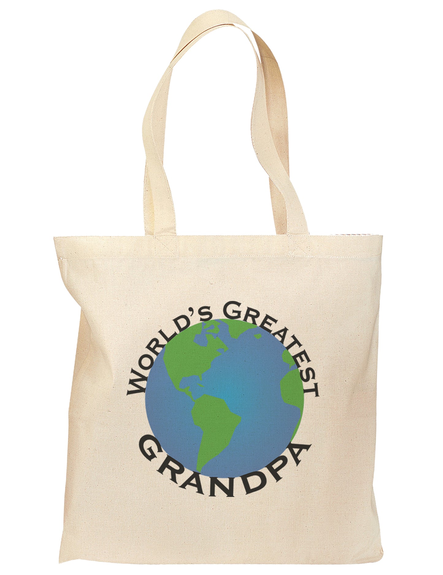 World's Greatest Grandpa Grocery Tote Bag-Grocery Tote-TooLoud-Natural-Medium-Davson Sales