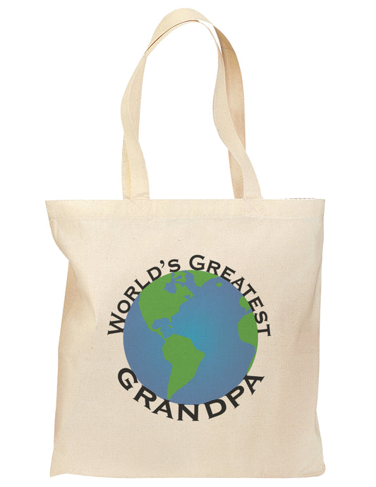 World's Greatest Grandpa Grocery Tote Bag-Grocery Tote-TooLoud-Natural-Medium-Davson Sales