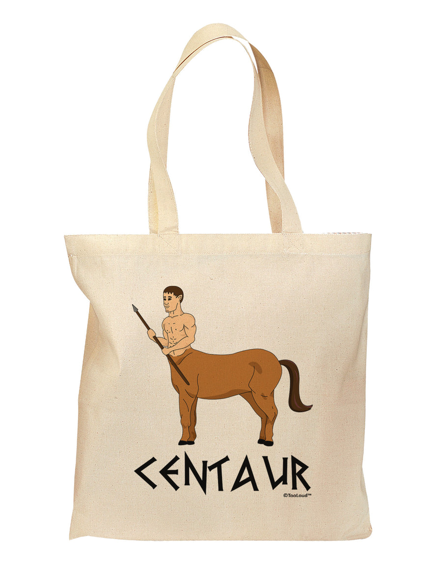 Greek Mythology Centaur Design - Color - Text Grocery Tote Bag by TooLoud-Grocery Tote-TooLoud-Natural-Medium-Davson Sales