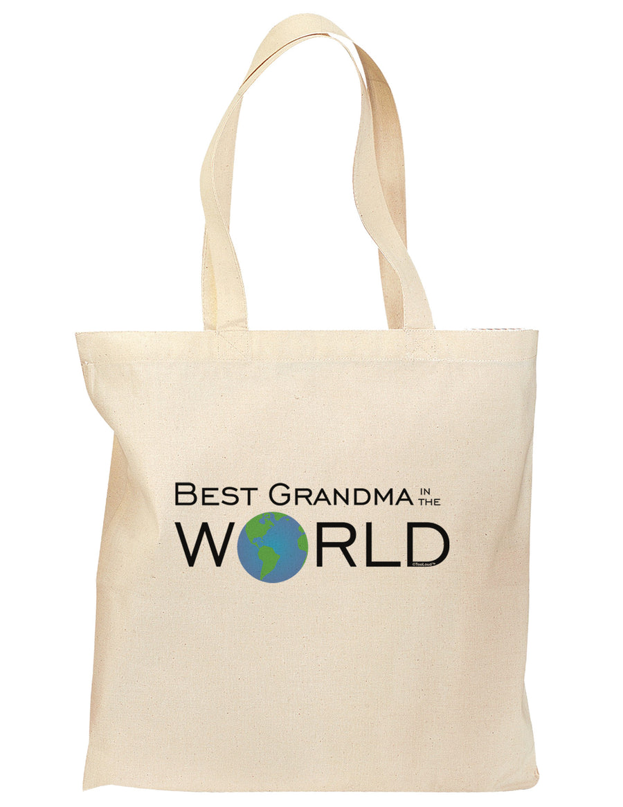 Best Grandma in the World Grocery Tote Bag-Grocery Tote-TooLoud-Natural-Medium-Davson Sales