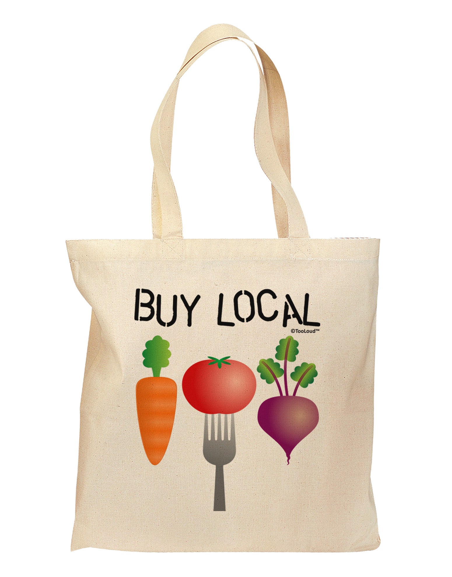 Buy Local - Vegetables Design Grocery Tote Bag-Grocery Tote-TooLoud-Natural-Medium-Davson Sales