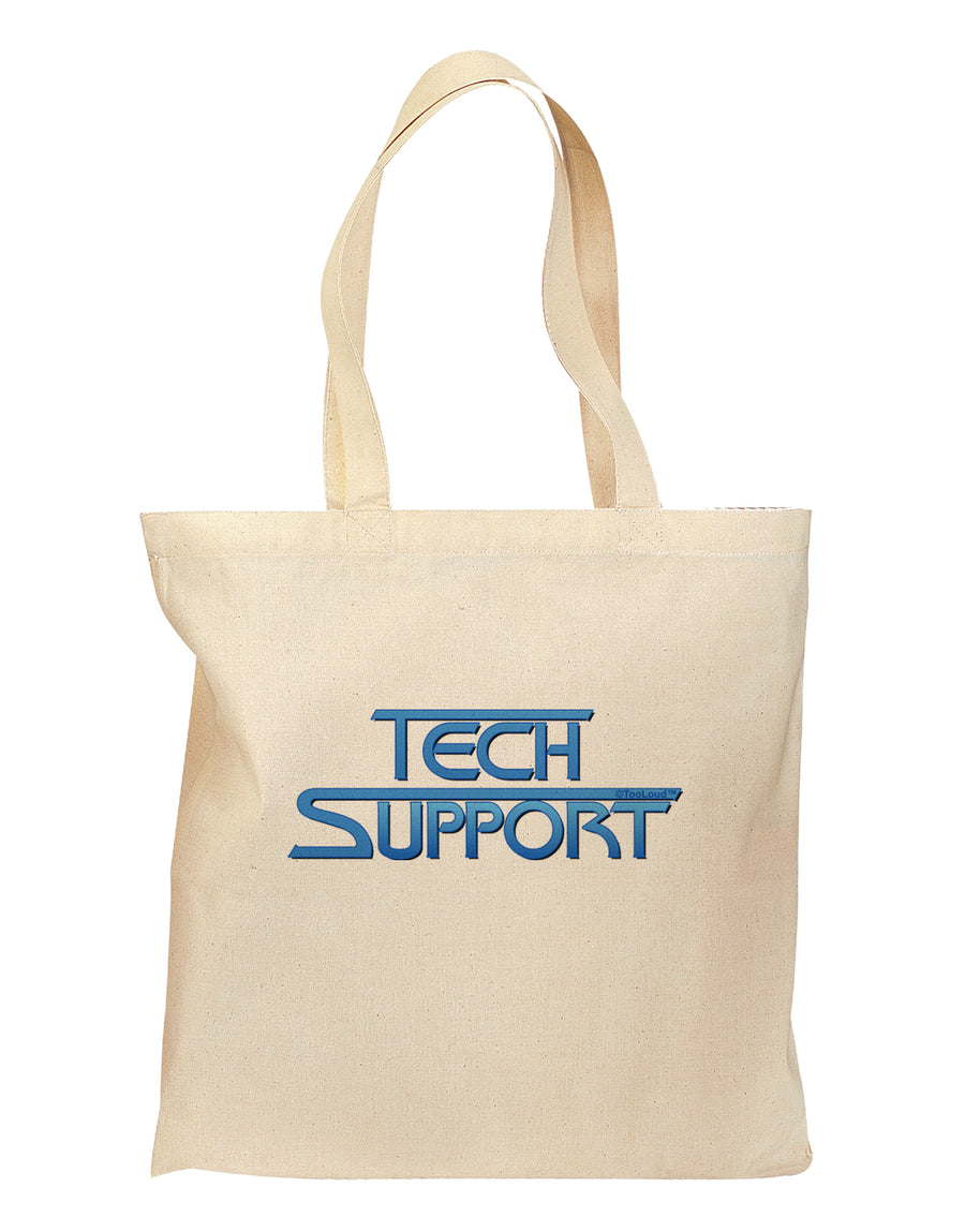 Tech Support Logo Grocery Tote Bag by TooLoud-Grocery Tote-TooLoud-Natural-Medium-Davson Sales