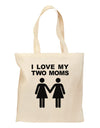 I Love My Two Moms Lesbian Mother Grocery Tote Bag-Grocery Tote-TooLoud-Natural-Medium-Davson Sales