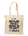 I Heart Boys and Girls That Heart EDM Grocery Tote Bag-Grocery Tote-TooLoud-Natural-Medium-Davson Sales