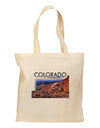 Colorado Mtn Sunset Cutout Grocery Tote Bag-Grocery Tote-TooLoud-Natural-Medium-Davson Sales