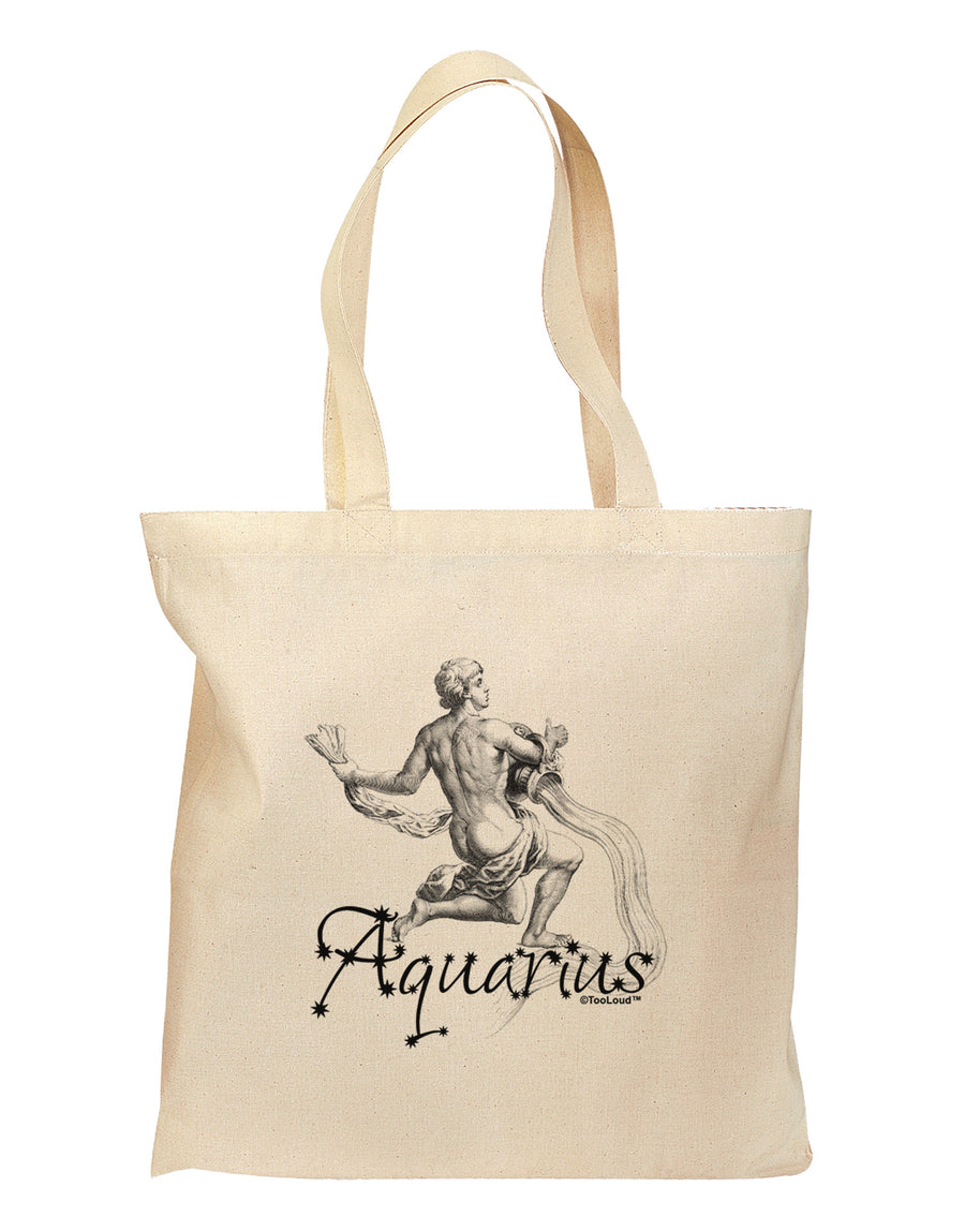 Aquarius Illustration Grocery Tote Bag-Grocery Tote-TooLoud-Natural-Medium-Davson Sales