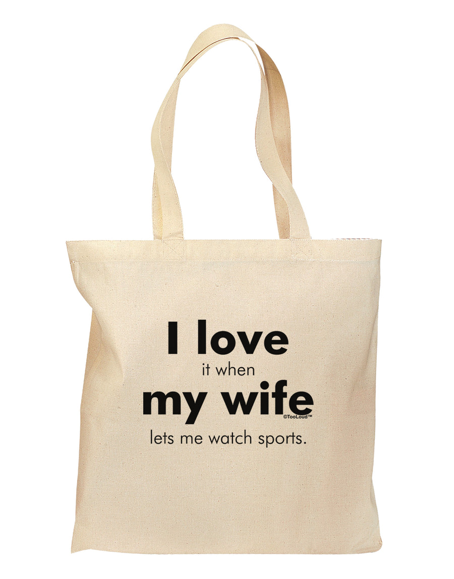 I Love My Wife - Sports Grocery Tote Bag by TooLoud-Grocery Tote-TooLoud-Natural-Medium-Davson Sales
