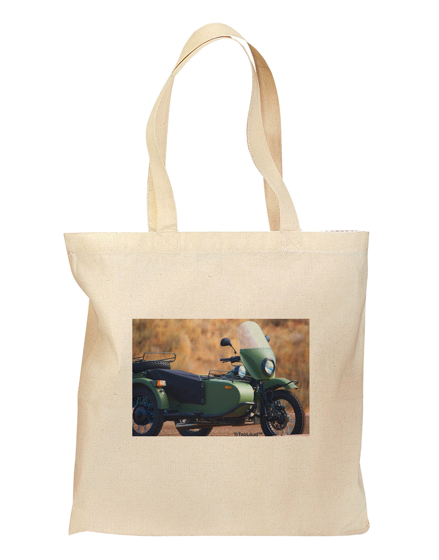 Sidecar Motorcycle Photo Grocery Tote Bag - Natural-Grocery Tote-TooLoud-Natural-Medium-Davson Sales