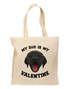 My Dog is my Valentine Black Grocery Tote Bag-Grocery Tote-TooLoud-Natural-Medium-Davson Sales