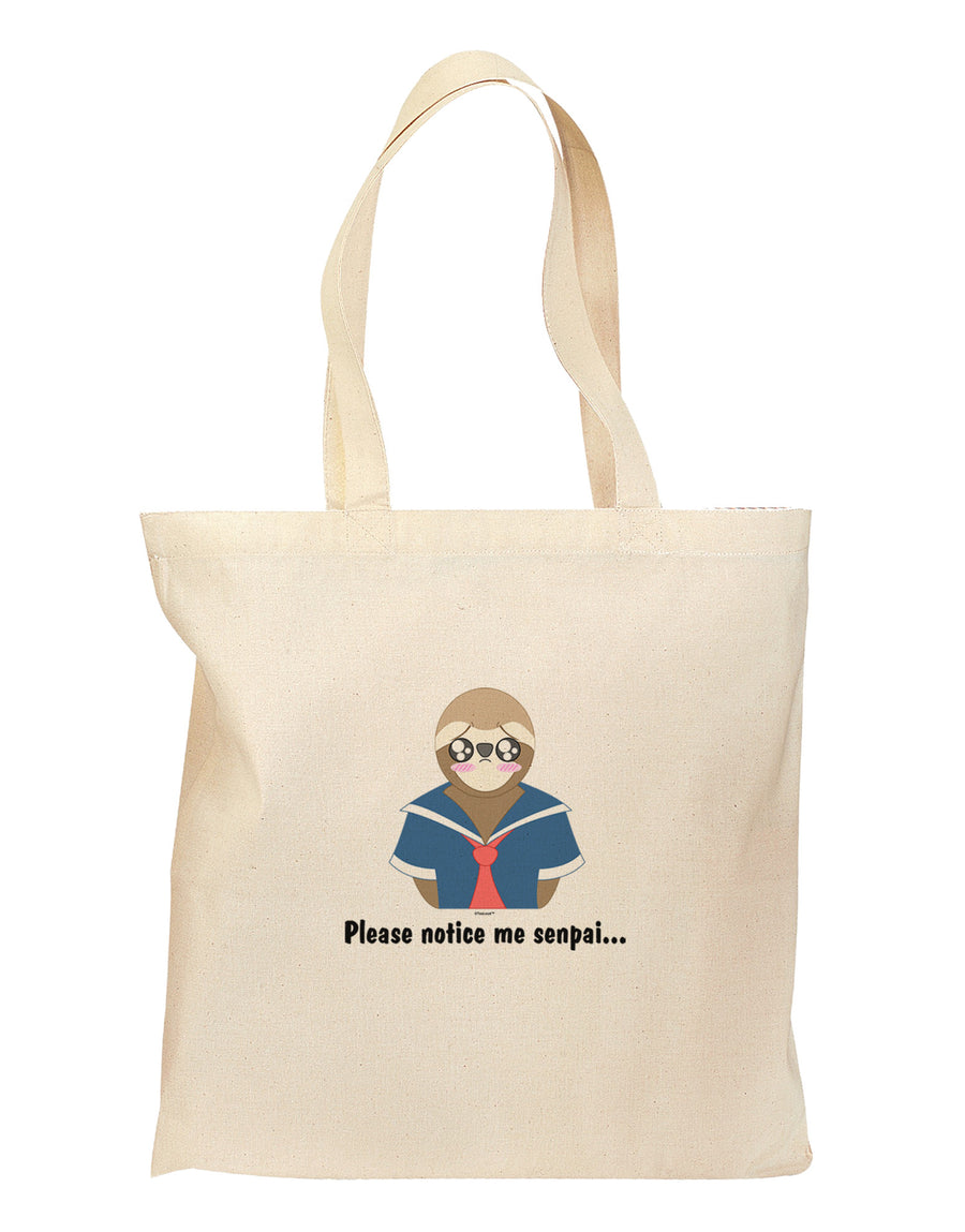 Sailor Sloth Grocery Tote Bag-Grocery Tote-TooLoud-Natural-Medium-Davson Sales