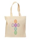 Easter Egg Cross Faux Applique Grocery Tote Bag-Grocery Tote-TooLoud-Natural-Medium-Davson Sales