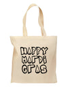 Happy Mardi Gras Text 2 BnW Grocery Tote Bag-Grocery Tote-TooLoud-Natural-Medium-Davson Sales