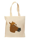 Silly Cartoon Horse Head Grocery Tote Bag-Grocery Tote-TooLoud-Natural-Medium-Davson Sales