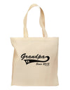 Grandpa Since 2015 Grocery Tote Bag by TooLoud-Grocery Tote-TooLoud-Natural-Medium-Davson Sales