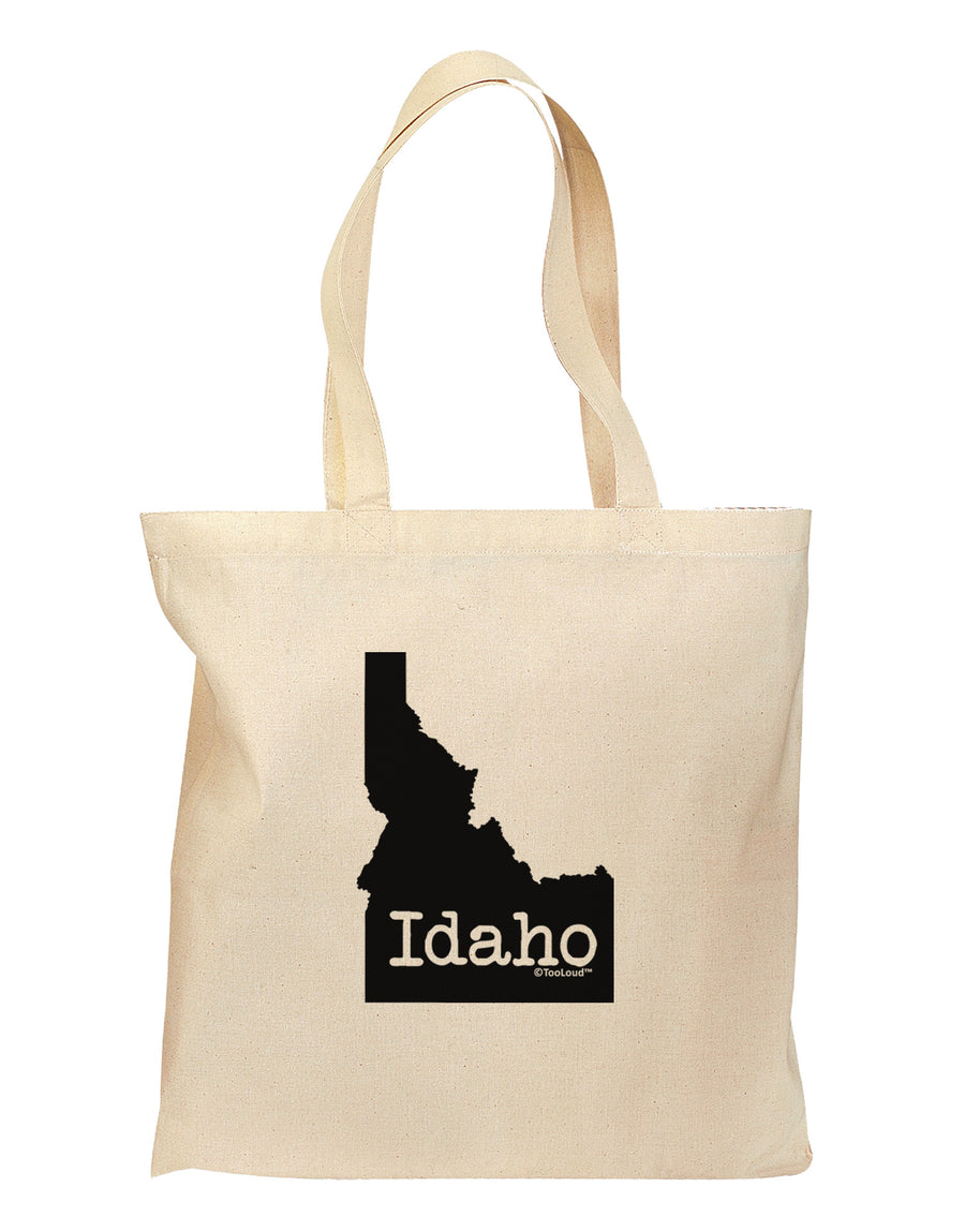 Idaho - United States Shape Grocery Tote Bag-Grocery Tote-TooLoud-Natural-Medium-Davson Sales