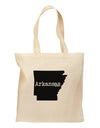 Arkansas - United States Shape Grocery Tote Bag-Grocery Tote-TooLoud-Natural-Medium-Davson Sales