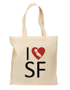 I Heart San Francisco Grocery Tote Bag - Natural-Grocery Tote-TooLoud-Natural-Medium-Davson Sales