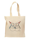 Cute Snowman Couple Grocery Tote Bag by TooLoud-Grocery Tote-TooLoud-Natural-Medium-Davson Sales