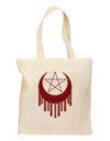 Weeping Crescent Blood Moon Star Grocery Tote Bag-Grocery Tote-TooLoud-Natural-Medium-Davson Sales