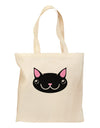 Kyu-T Head - Night Kawa the Cute Critter Grocery Tote Bag-Grocery Tote-TooLoud-Natural-Medium-Davson Sales