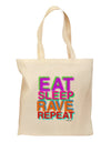 Eat Sleep Rave Repeat Color Grocery Tote Bag by TooLoud-Grocery Tote-TooLoud-Natural-Medium-Davson Sales