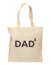 Dad Cubed - Dad of Three Grocery Tote Bag-Grocery Tote-TooLoud-Natural-Medium-Davson Sales