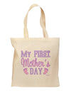 My First Mother's Day - Baby Feet - Pink Grocery Tote Bag by TooLoud-Grocery Tote-TooLoud-Natural-Medium-Davson Sales