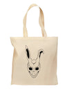 Scary Face Bunny White Grocery Tote Bag-Grocery Tote-TooLoud-Natural-Medium-Davson Sales