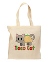 Cute Taco Cat Design Text Grocery Tote Bag by TooLoud-Grocery Tote-TooLoud-Natural-Medium-Davson Sales