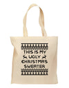 This Is My Ugly Christmas Sweater Grocery Tote Bag-Grocery Tote-TooLoud-Natural-Medium-Davson Sales