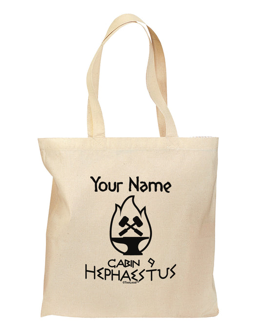 Personalized Cabin 9 Hephaestus Grocery Tote Bag-Grocery Tote-TooLoud-Natural-Medium-Davson Sales
