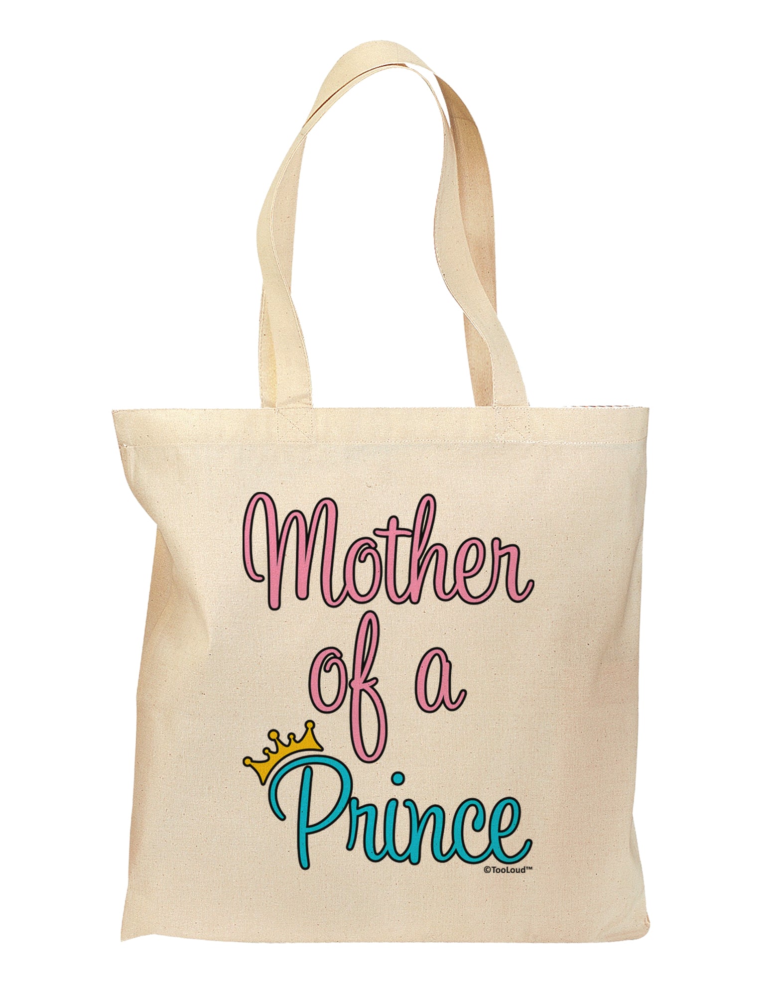 Mother of a Prince - Matching Mom and Son Design Grocery Tote Bag by TooLoud-Grocery Tote-TooLoud-Natural-Medium-Davson Sales