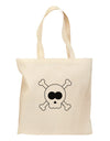 Skull and Crossbones Halloween Grocery Tote Bag-Grocery Tote-TooLoud-Natural-Medium-Davson Sales