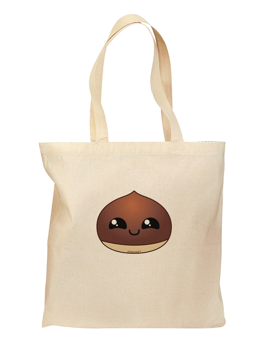 Cute Chestnut Design - Christmas Grocery Tote Bag-Grocery Tote-TooLoud-Natural-Medium-Davson Sales