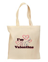 I'm HIS Valentine Grocery Tote Bag-Grocery Tote-TooLoud-Natural-Medium-Davson Sales