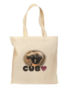 Balancing Bear Cub with Text Grocery Tote Bag - Natural-Grocery Tote-TooLoud-Natural-Medium-Davson Sales