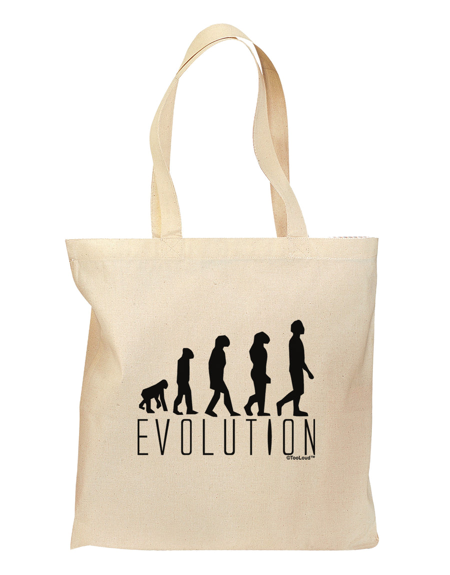 Evolution of Man Grocery Tote Bag by TooLoud-Grocery Tote-TooLoud-Natural-Medium-Davson Sales