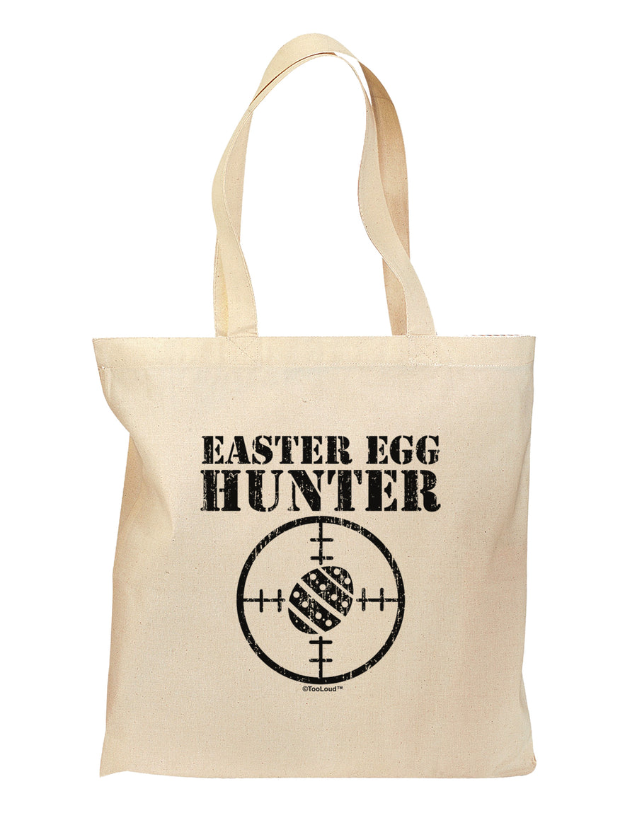 Easter Egg Hunter Distressed Grocery Tote Bag by TooLoud-Grocery Tote-TooLoud-Natural-Medium-Davson Sales