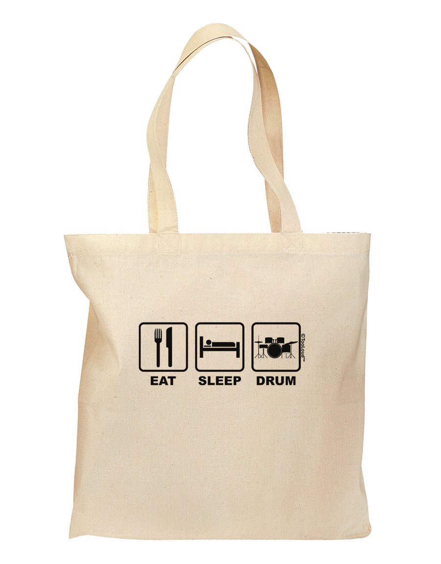 Eat Sleep Drum Design Grocery Tote Bag by TooLoud-Grocery Tote-TooLoud-Natural-Medium-Davson Sales