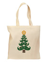 Mustache Christmas Tree Grocery Tote Bag-Grocery Tote-TooLoud-Natural-Medium-Davson Sales