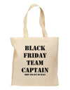 Black Friday Team Captain - Drop and Give Me Deals Grocery Tote Bag-Grocery Tote-TooLoud-Natural-Medium-Davson Sales