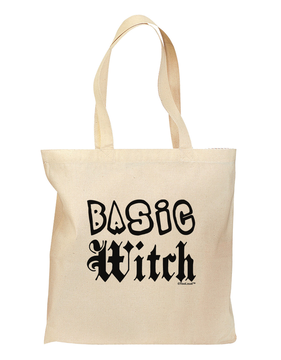 Basic Witch Grocery Tote Bag-Grocery Tote-TooLoud-Natural-Medium-Davson Sales