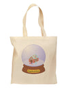 Little Gingerbread House Snow Globe Grocery Tote Bag by TooLoud-Grocery Tote-TooLoud-Natural-Medium-Davson Sales