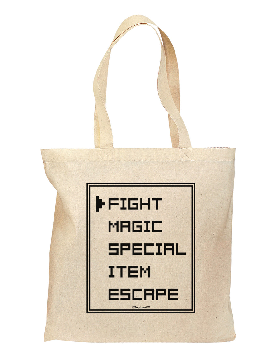 RPG Command Selection List Grocery Tote Bag by TooLoud-Grocery Tote-TooLoud-Natural-Medium-Davson Sales