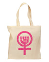 Pink Distressed Feminism Symbol Grocery Tote Bag-Grocery Tote-TooLoud-Natural-Medium-Davson Sales