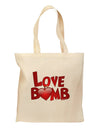 Love Bomb Text Grocery Tote Bag-Grocery Tote-TooLoud-Natural-Medium-Davson Sales