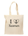 I Love Heart Anchor Seamen Grocery Tote Bag-Grocery Tote-TooLoud-Natural-Medium-Davson Sales